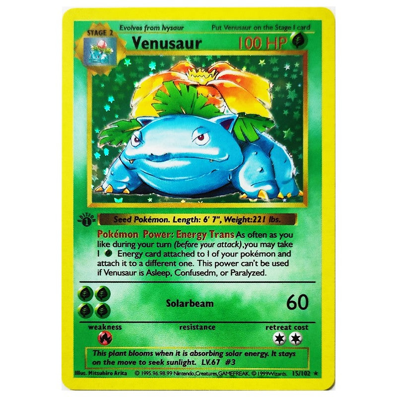 Cartas Colecionáveis Pokémon 1996 1ª Edição Flash Cards Charizard Blastoise Jogo DIY PTCG Jogo Anime Cartas Feitas à Mão Brinquedos de Presente