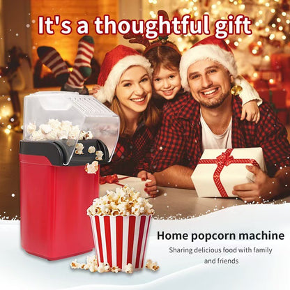 Electric Portable Popcorn Maker Fully Automatic Home Popcorn Popper Hot Air Popcorn Machine Healthy No Oil Mini Popcorn Maker