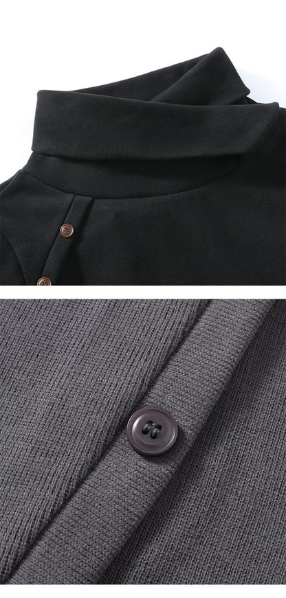 New Winter Men's White Turtleneck Sweater, British-style Black Pullover, Asian Sizes M-4XL. Gray Sweaters