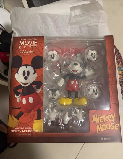 In Stock Original Disney 1936 Mickey Mouse Kaiyodo Revoltech Colorful Mickey Action Figures Anime Ornaments Collection Gifts Toy