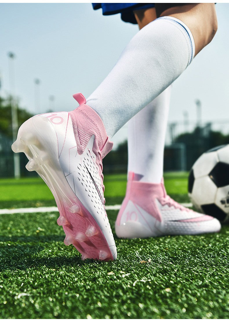 Hot Sale Mens Soccer Cleats High Ankle Football Shoes Long Spikes Outdoor Soccer Traing Boots For Men Women Soccer Shoes