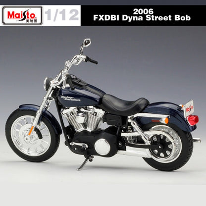 Maisto 1:12 2006 Harley FXDBI Dyna Street Bob Liga Modelo de Moto Simulação Metal Brinquedo Modelo de Moto de Rua Presente Infantil
