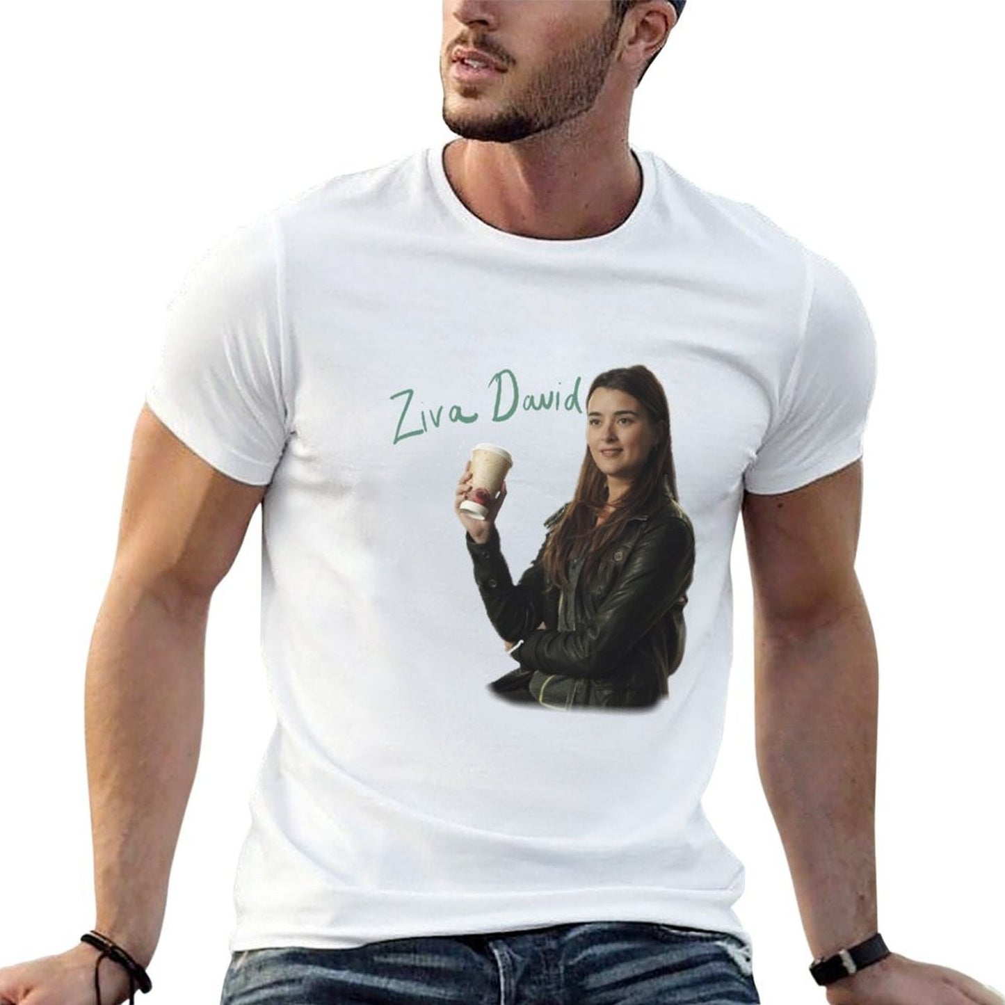 Ziva David T-Shirt t shirt man luxury funny t shirts man black cotton t-shirt plain for man package T-Shirt
