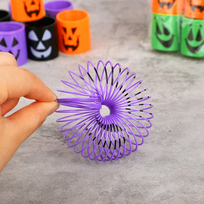 12/36pcs Halloween Coil Springs Toys Kids Halloween Party Favors Trick or Treat Gifts Boy Girl Birthday Goodie Bag Bucket Filler