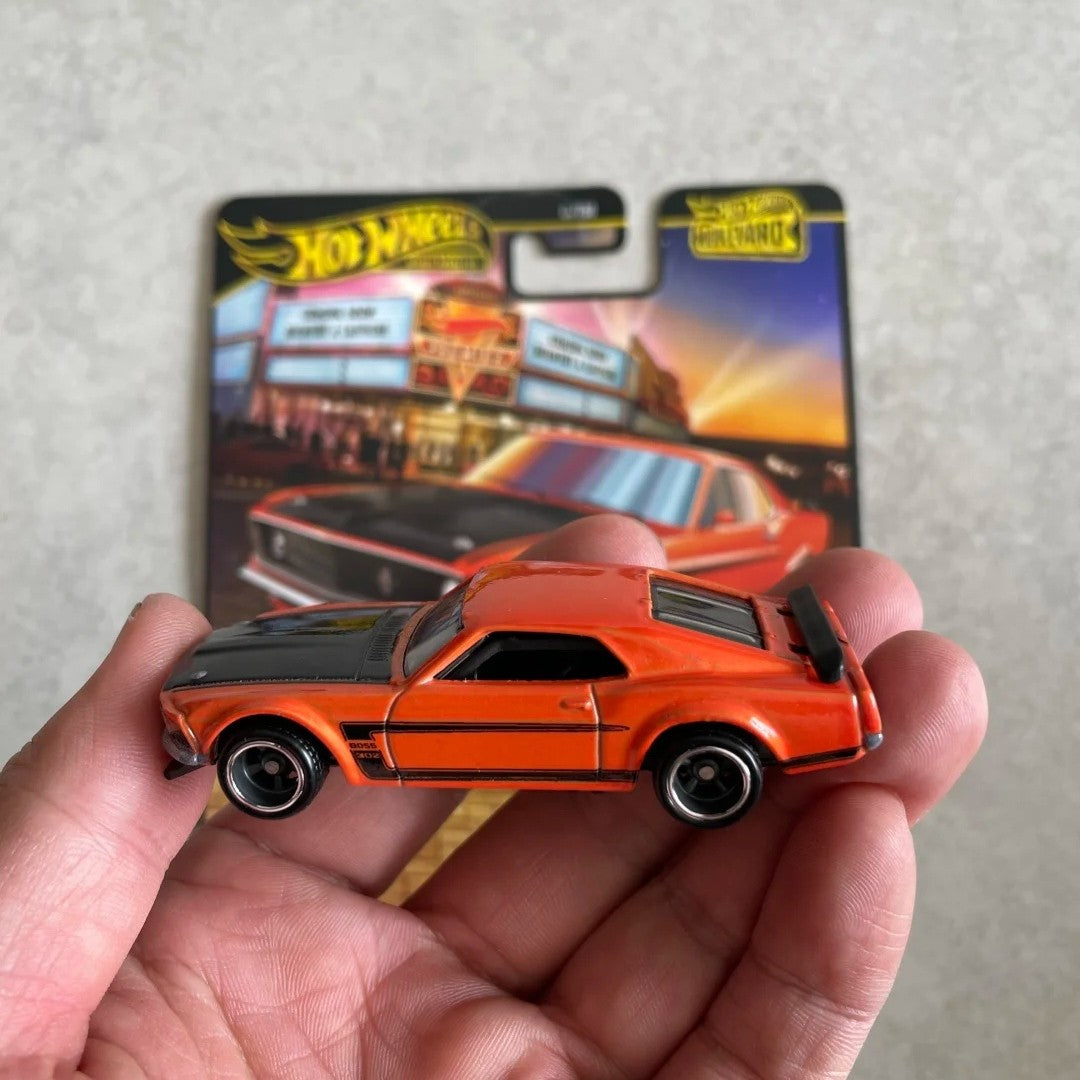 Hot Wheels Premium Boulevard 1:64 Die-Cast 69 Ford Mustang Boss 302 Collectible Alloy Vehicle Model Car Toy Gift for Adults Fans