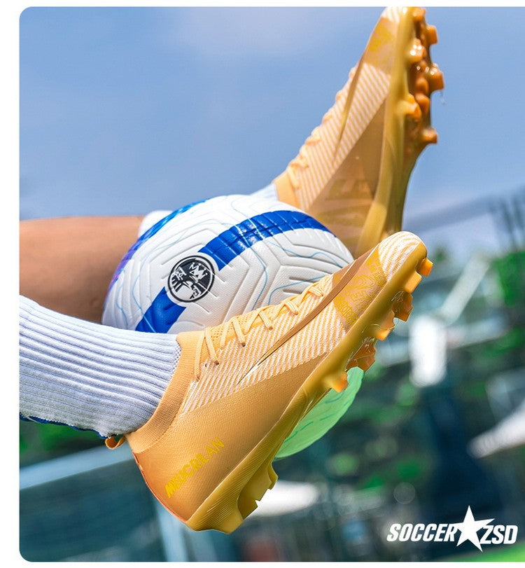 New Men's Football Boots Training Cleats Sneakers Soccer Shoes Wholesale FG Top Quality Non-Slip Drop Shipping Unisex Adult