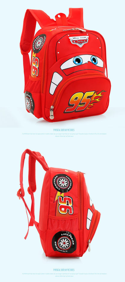 Mochila infantil de carro Disney para creche, mochila de segurança para meninos, alunos do primário, 3-6 anos