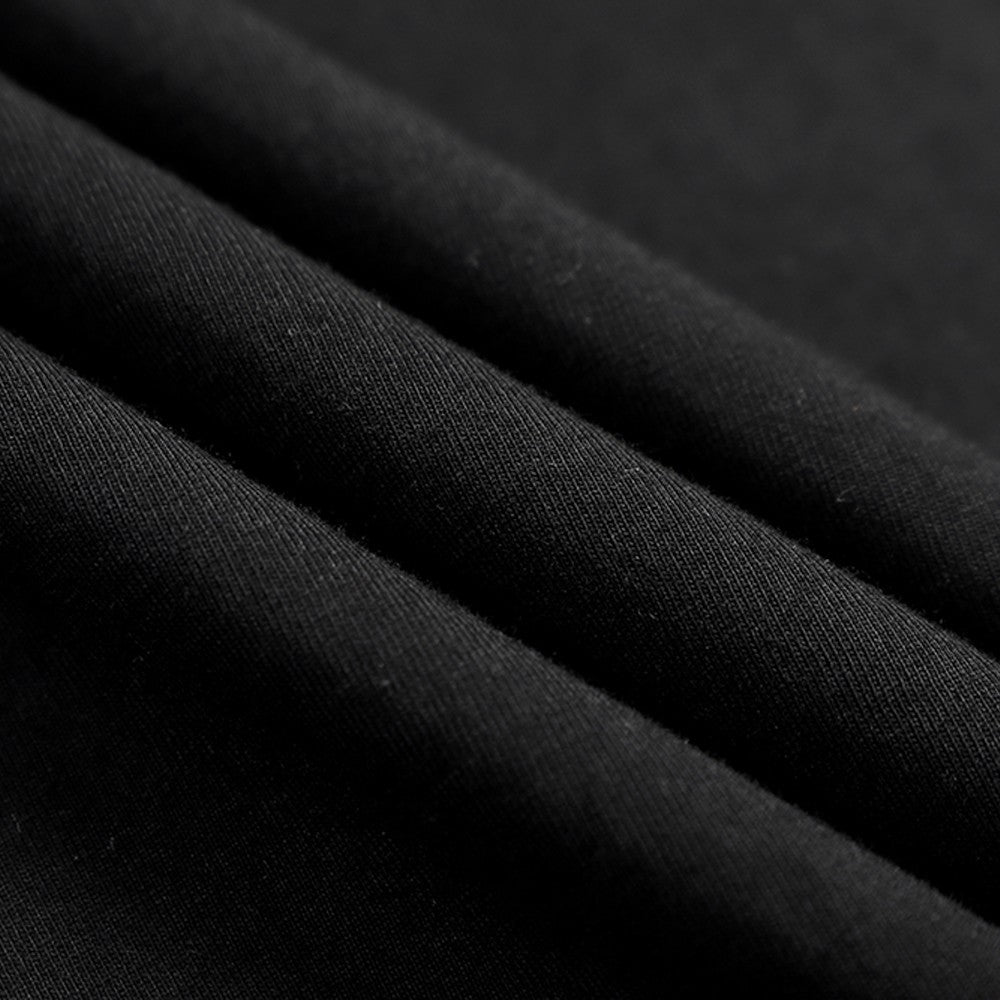 Summer Men's Cotton T-shirt Fashion Slim Black Short Sleeved Comfortable Casual Round Neck T-shirts Top Men's Clothing