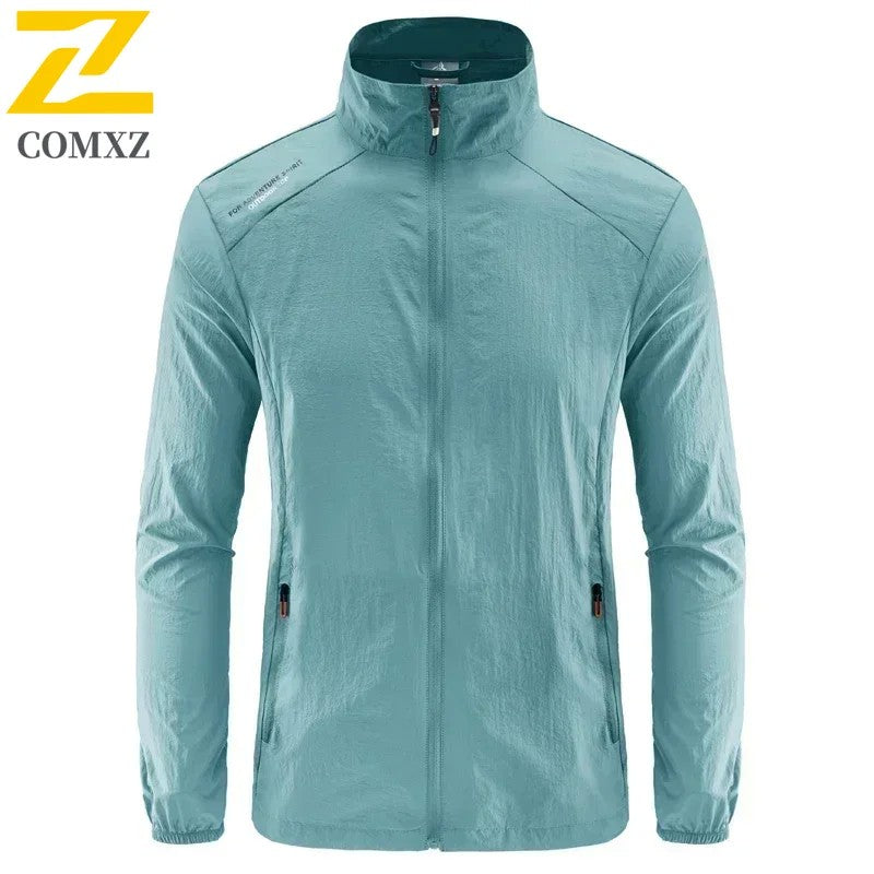 Men's Summer Skin Quick Dry Hiking Jacket Waterproof Sun UV Protection Coats Men Outdoor Sports Fishing Camping Running Jacket