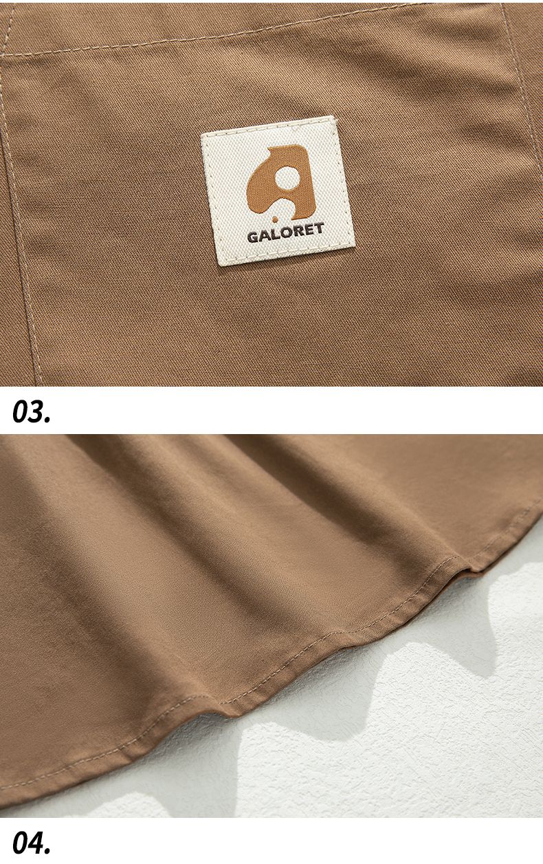 Japan Style Cargo Shirts Men Summer  Pure Cotton Loose Casual Pocket Shirts Men Women Plus Size Short Sleeve Shirt