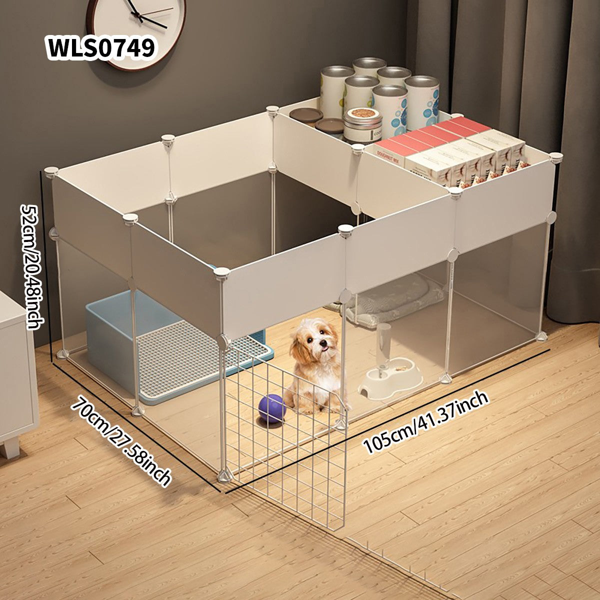 Cercadinho para Cães, Casa Interna, Gaiola, Cão de Porte Pequeno e Médio, Teddy, Corgi, Porta de Isolamento, Grade de Proteção, Canil