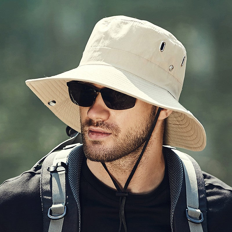Summer Wide Large Brim Men Fisherman Hat Waterproof UV Protection Sun cap Hiking Fishing Climbing Oversized Safari Bucket Hats