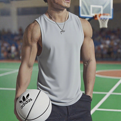 Summer Men's Gym Tank Top Fitness Training Clothing Quick-drying Loose Bodybuilding Sleeveless Shirt Men Fashion Basketball Vest