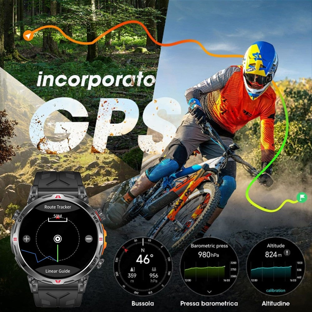 New T-Rex 3 Smart Watch Men GPS Positioning Military 5ATM Waterproof Watch 650mAh Battery Compass Altimeter GPT Assistant Watch