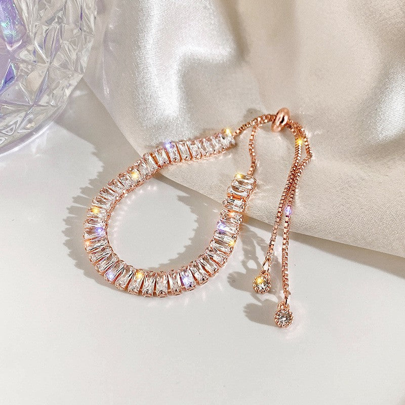 Pulseira de aço inoxidável cheia de strass para mulheres 2022, nova, designer, luxuosa, brilhante, zircônia, ajustável, joia, presente