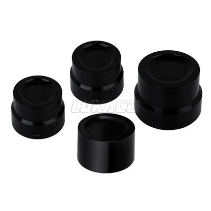Motorcycle Front Rear Axle Nut Covers Caps Kit For Harley Sportster 883 1200 Touring Dyna Road King Softail Fat Bob Breakout