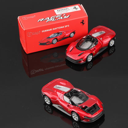 Bburago 1:64 Ferrari Daytona SP3 812 Competizione Carro Modelo Liga Miniatura Veículos Fundidos Brinquedo Coleção de Presente