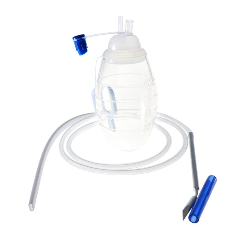 Sistema de Drenagem de Silicone, Tubo de Drenagem com Bola de Pressão Negativa de Silicone Médico, Equipamento Veterinário, Instrumentos Cirúrgicos para Animais de Estimação