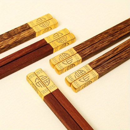 Conjunto de Hashis de Madeira Rosewood para Uso Doméstico Hashis de Madeira Sólida Hashis de Madeira Utensílios de Mesa Japoneses de Madeira Vermelho