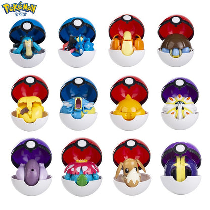 Novos Bonecos Pokémon Caixa Original Genuína Pikachu Charizard Greninja Monstro de Bolso Pokebola Brinquedos Modelo de Deformação de Ação Presente
