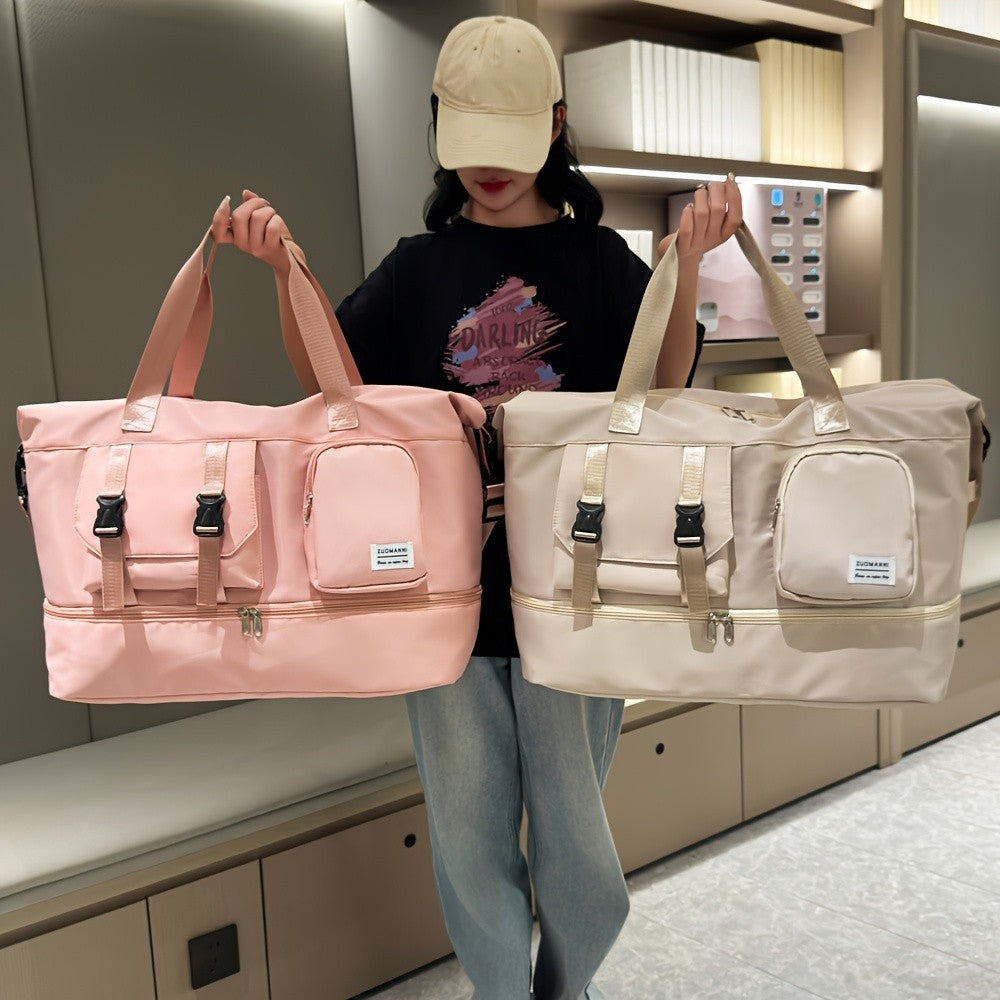 Large capacity multifunctional travel fitness bag - multi compartment design, suitable for travel, gym and daily use