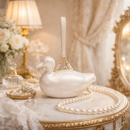 New Creative Design Swan Special-shaped Clutch Bag Women Acrylic Wedding Purse Clutch Fashion Banquet Handbags