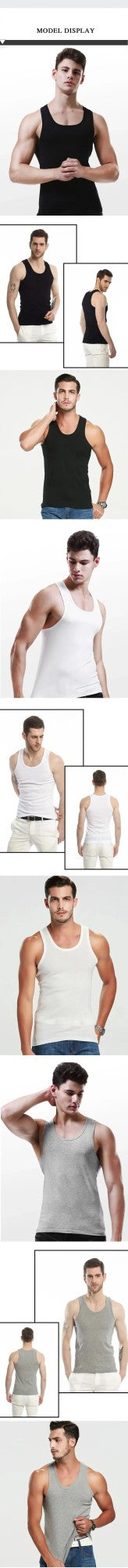 2025 New Men's summer lightweight cotton tight vest, casual family pajamas, outdoor tight top, breathable quick-drying vest