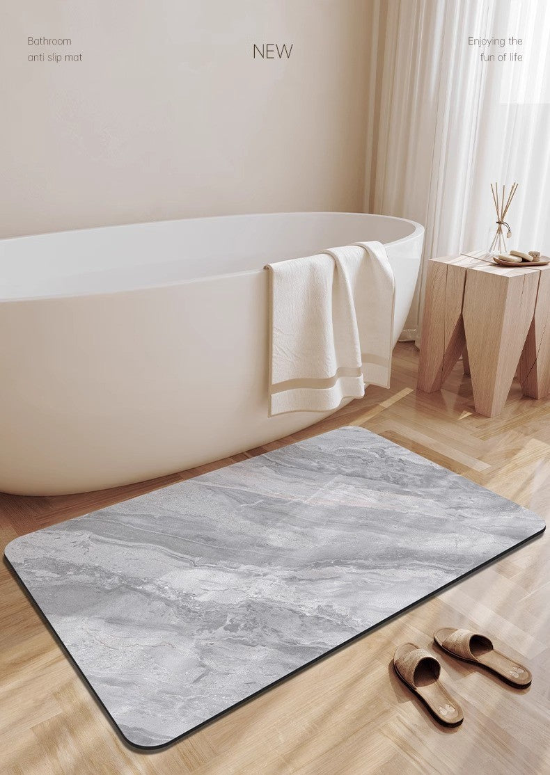 Diatomaceous Earth Bath Mat Bathroom Absorbent Foot Mats Non-Slip Shower Pad Toilet Carpet Quick Dry Entrance Doormat Washable