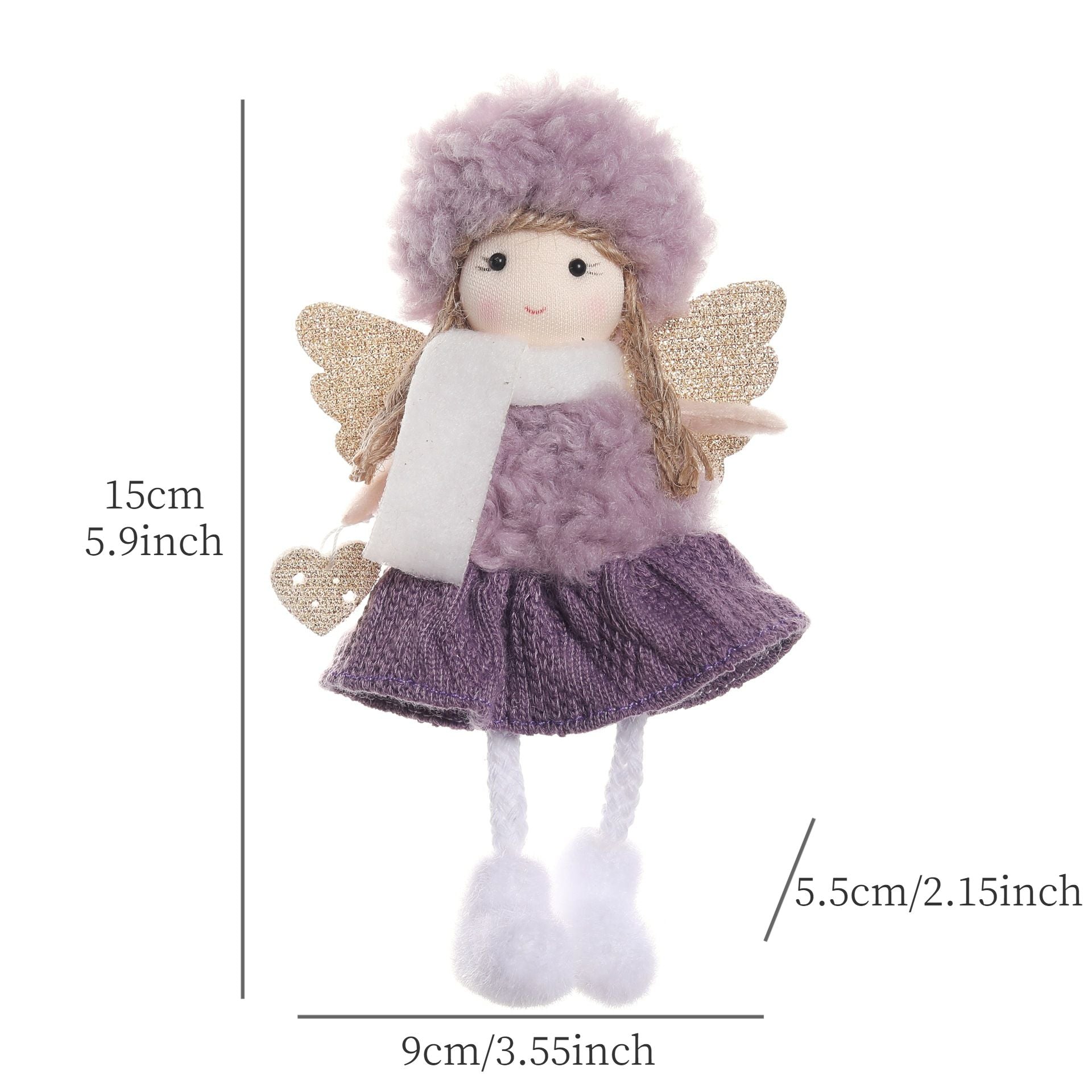 2024 New Year Gift Cute Christmas Angel Doll Xmas Tree Ornament Noel Deco Christmas Decoration for Home Natal Navidad 2023 Decor