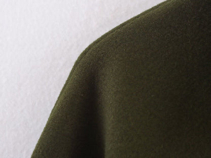 Thickened Double-Breasted Warm Collar Two-Tone Women's Winter Coat Fashionable Commute Style Polyester Fiber Long Sleeve Coat