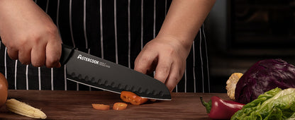 Conjunto de Facas de Cozinha Astercook com Bloco Amolador Embutido, Próprio para Lava-Louças, Conjunto de Bloco de Facas de Aço Inoxidável Alemão de 15 Peças