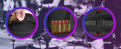 Estojo de Microfone Sem Fio para Sistema de Microfone Duplo Sem Fio JBL Estojo de Viagem Universal para Microfone Duplo Portátil para Cantar Karaokê