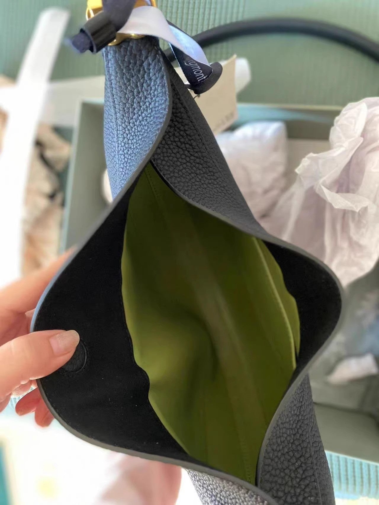 Songmont Crescent Bag Genuine Leather Mini For Women Sweet Style Magnetic Closure casual versatile pine crescent bag