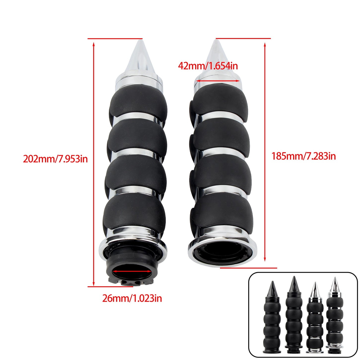 Para motocicleta Harley Davidson Cruiser 25mm guidão punho para Suzuki Boulevard M109R acessórios de motocicleta