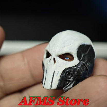 Máscara Punisher de 1/12 para Coleção, Unidade de Operações Especiais, Acessório Tático, Compatível com Boneco de Ação Soldado de 6 polegadas