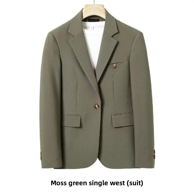 Casual Drapey Suit Set Men's Stylish Complete Set Cool College Students Street Fashion Korean Version Autumn Winter Suit