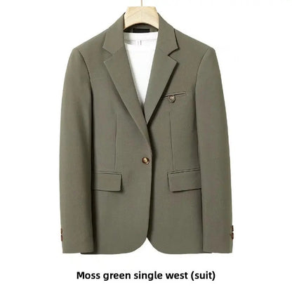 Casual Drapey Suit Set Men's Stylish Complete Set Cool College Students Street Fashion Korean Version Autumn Winter Suit