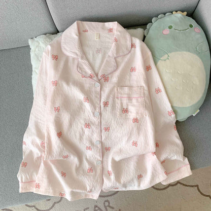 Spring/Autumn New Arrivals: Cloud-Print Cotton Long-Sleeved Pyjama Set for Women Adorable Sweetheart Style Nightwear Homewear Se
