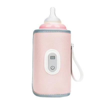 Digital Baby Bottle Warmer Type-C 5 Levels Milk Bottle Insulation Cover LED Display Heating Bottle Thermal Heater