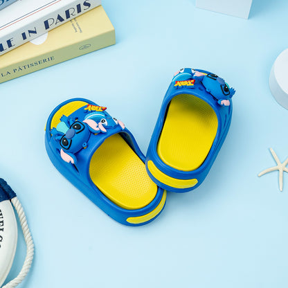 Disney Stitch Cartoon Slipper Cute Anti-slip Children's Slippers Boys and Girls Summer Shower Slippers Soft Sole Baby Babouche