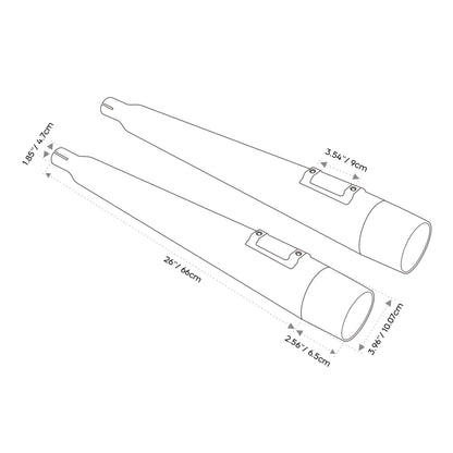 Motorcycle 4" Slip-on Mufflers Exhaust Pipes For Harley Touring Electra Street Glide 1995-2016