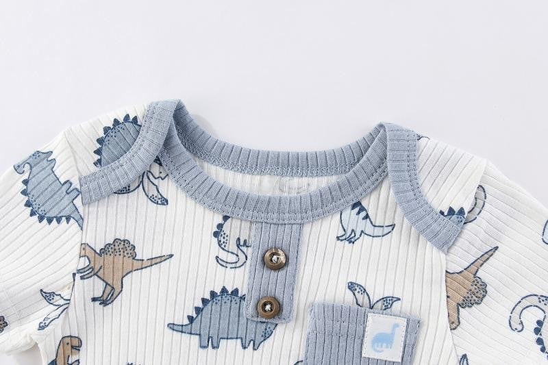 Unisex Bodysuits 4/5PCS Cotton Newborn Baby Girl Clothes Set Short Sleeve Print Baby Boy Clothes Summer Solid Color Bebes