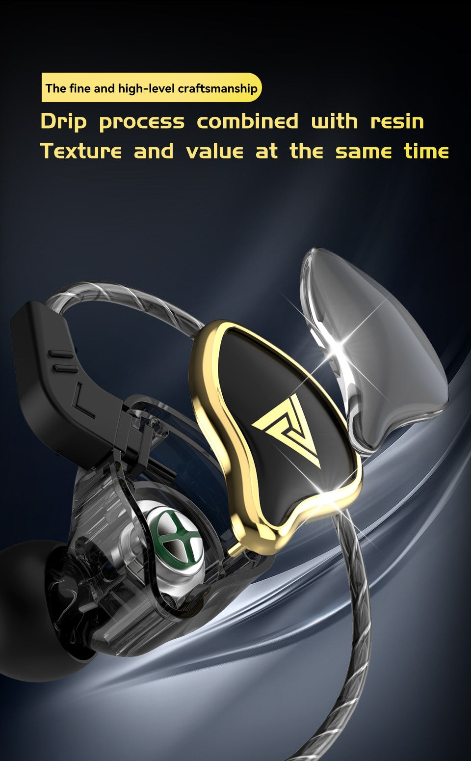QKZ AK6 Ares EDX PRO 1DD Dynamic Earphones HIFI Music Sport Earbuds In Ear Earphones Sport Noise Cancelling Headset EDXPRO DQ6 Z