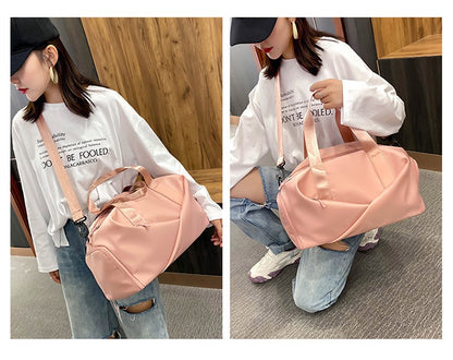 Women Gym Bag Sports Travel Dry Wet Bag Handbags Multifunction Swimming Tote Shoulder Weekend Fitness Duffle Yoga Shoes Daypack