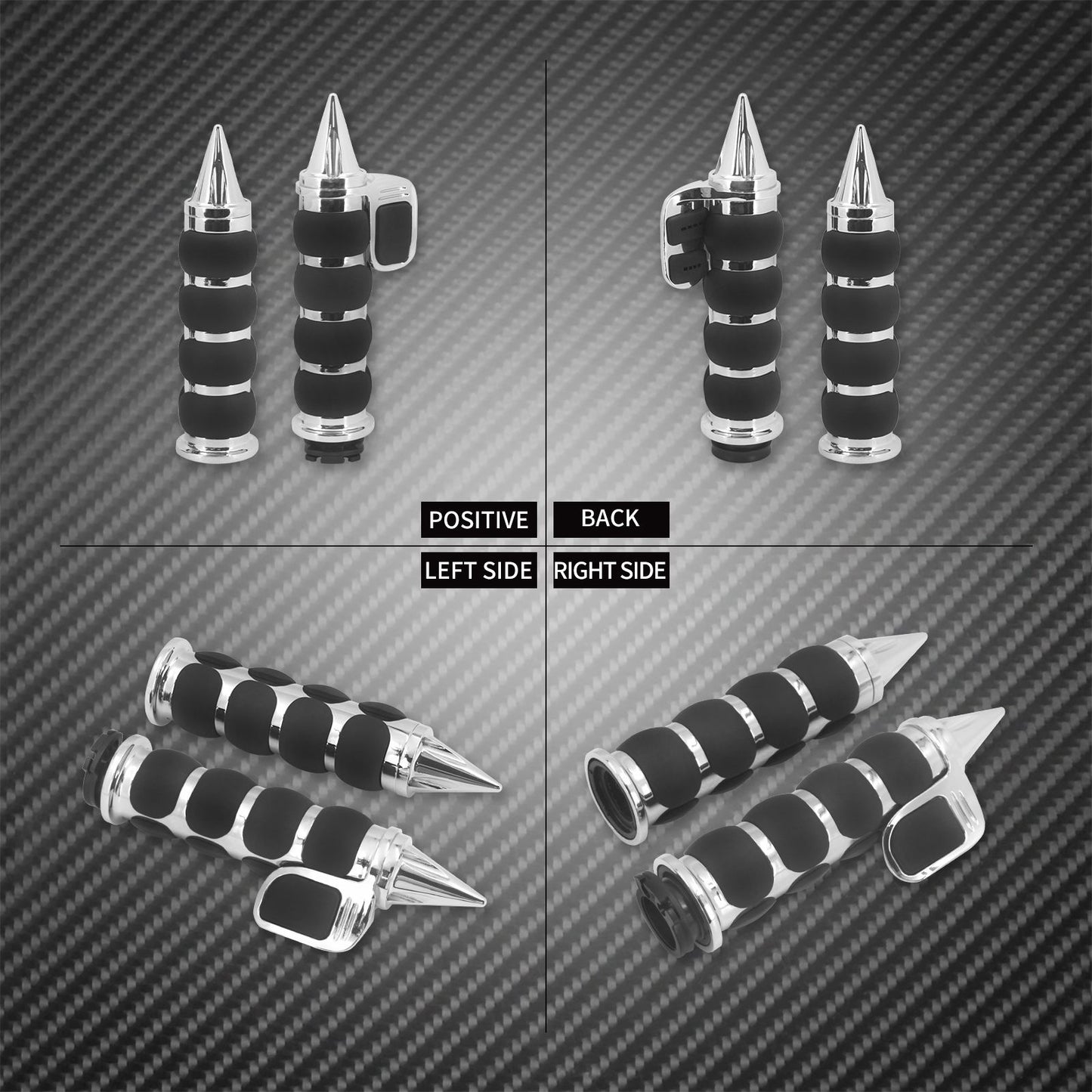 Manoplas de Guidão de Moto 1" 25mm Universal Para Harley Sportster XL1200 Touring Street Glide FLHR Dyna FXDL FLS
