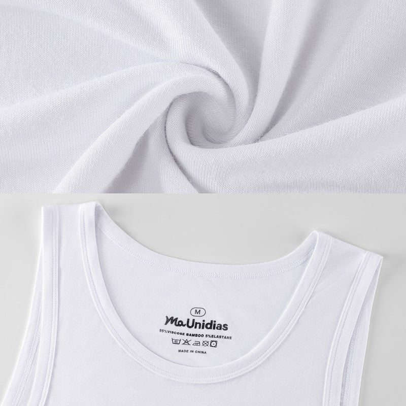 3Pcs/Pack Solid Color Men's Tank Top Sleeveless Undershirts Men Vest Gym T-Shirt High Quality Bamboo Fiber Man Singlets Sports