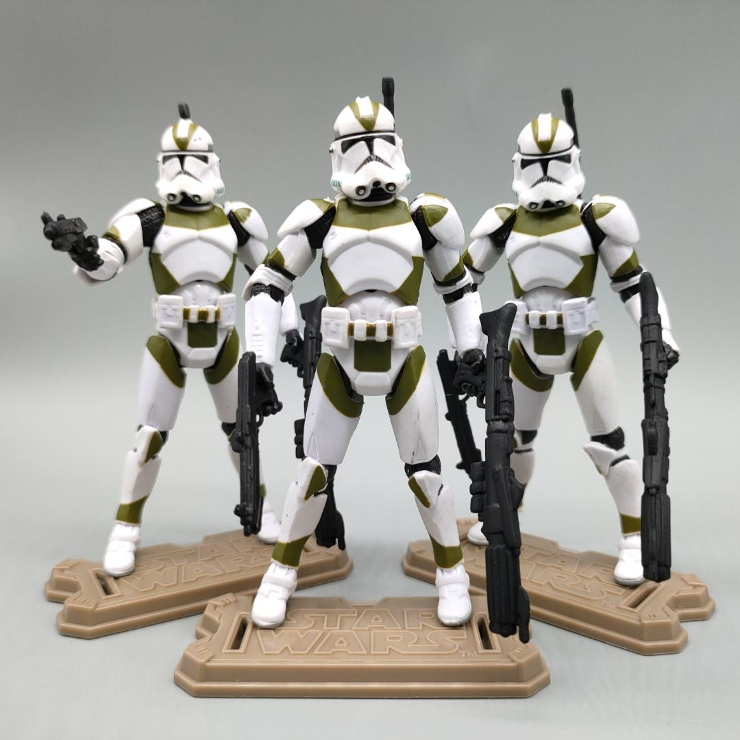 Lote de 3 Bonecos Soltos Star Wars Elite Force 501st 442nd Shadow Utapau Gree Shock Battalion Trooper 3.75" Coleção