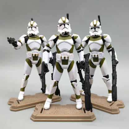 Lote de 3 Bonecos Soltos Star Wars Elite Force 501st 442nd Shadow Utapau Gree Shock Battalion Trooper 3.75" Coleção