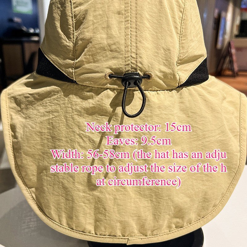 1pc Anti-UV Sun Protection New Fisherman Outdoor Hat Thin Hiking Quick Drying Shawl Neck Protector Summer Waterproof Ride Unisex