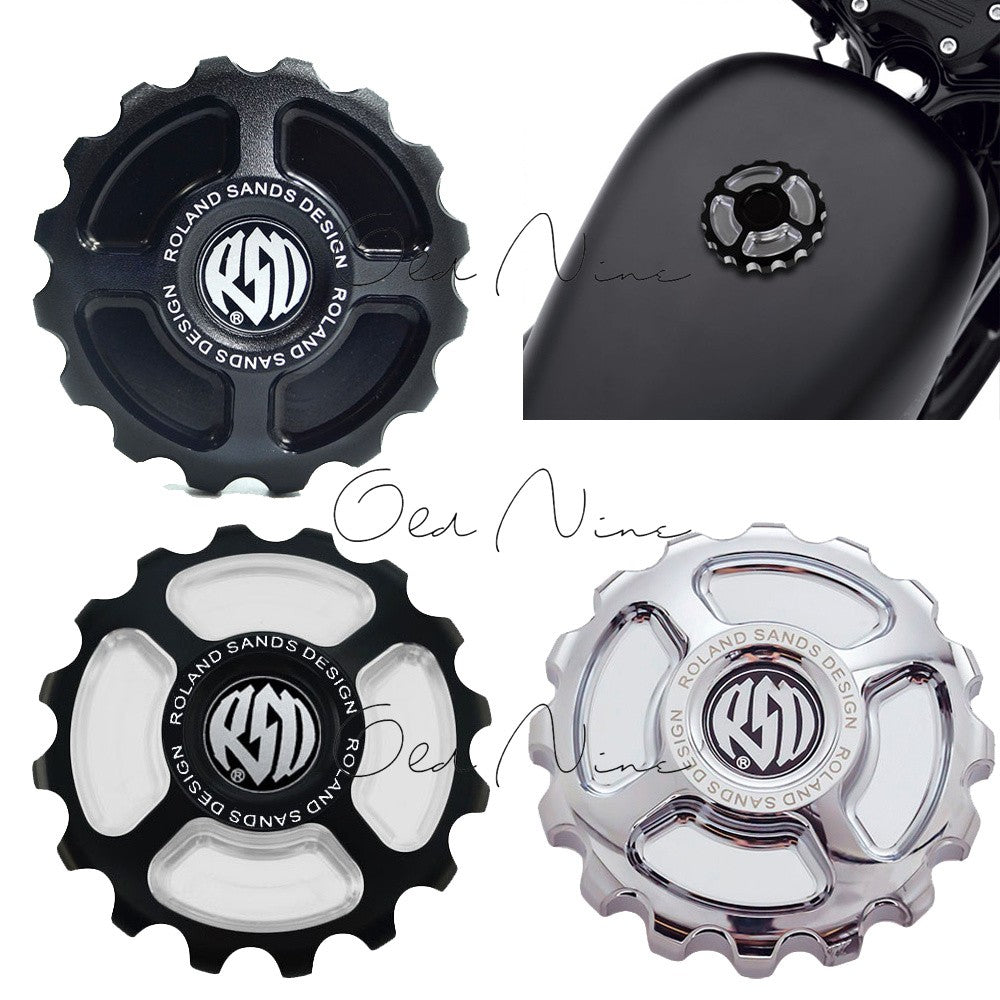 RSD Motorcycle Fuel Gas Tank Cap Oil Cover for Harley CNC 883XL 1200 Sportster Dyna Softail Touring